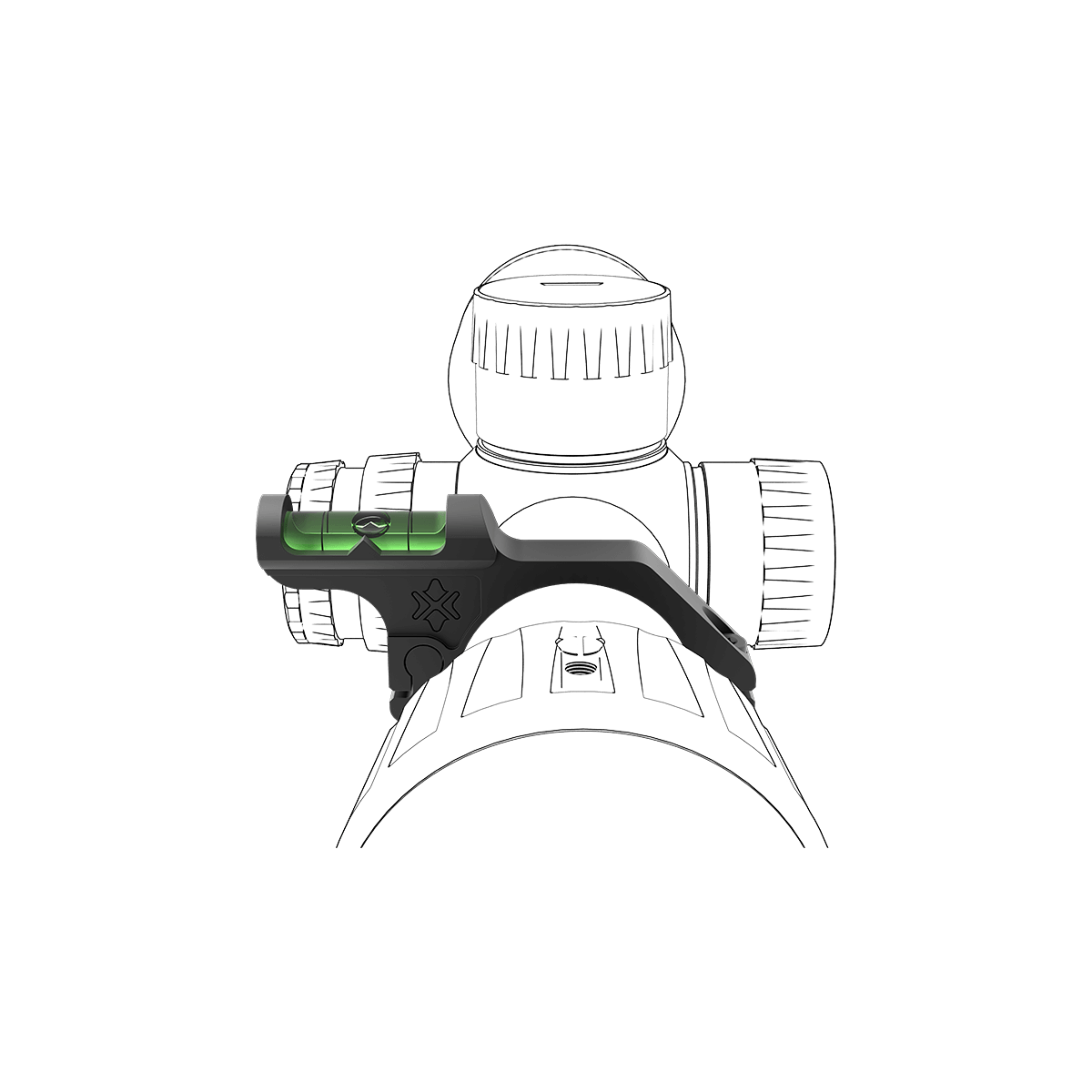 30 mm-es buborékos vízmérték puskacsőhöz