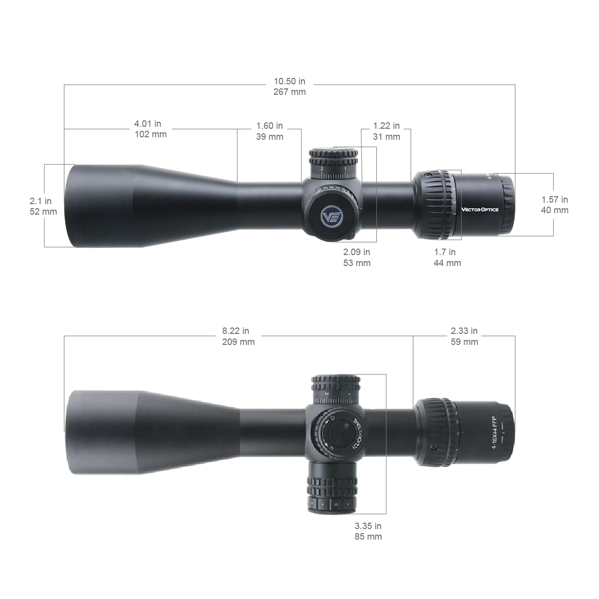 Vector Optics Veyron 4-16x44 IR első gyújtósíkon világítós céltávcső Vector Optics