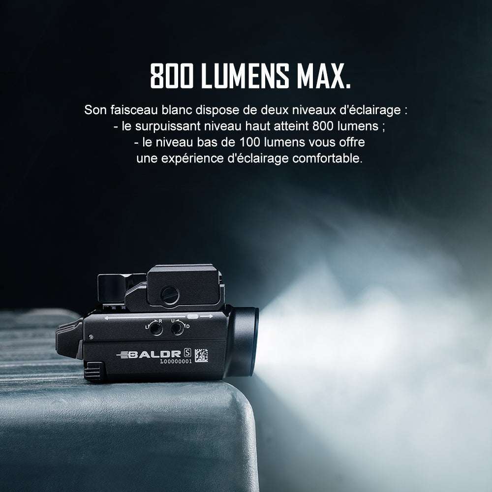 Olight Baldr S | pisztolylámpa lézerrel | 800 lm