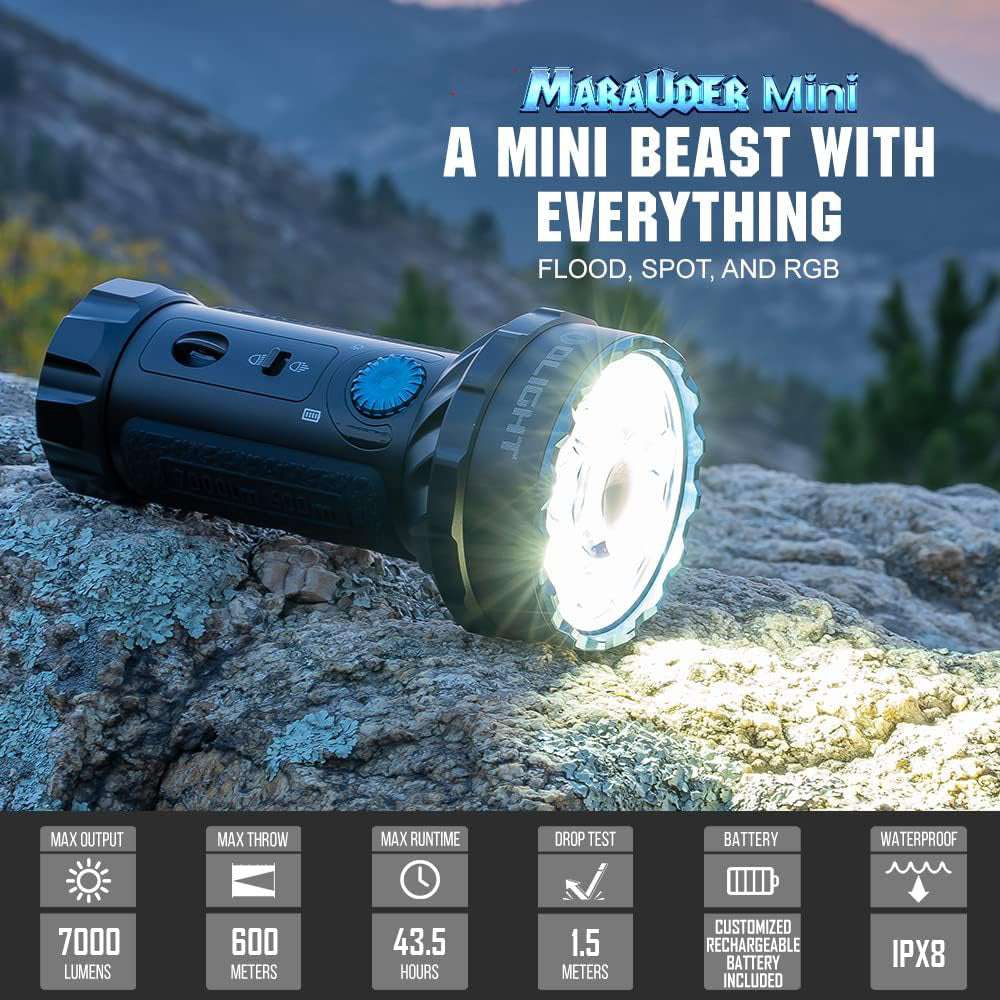 Olight Marauder Mini | többszínű újratölthető lámpa | 7.000 lm
