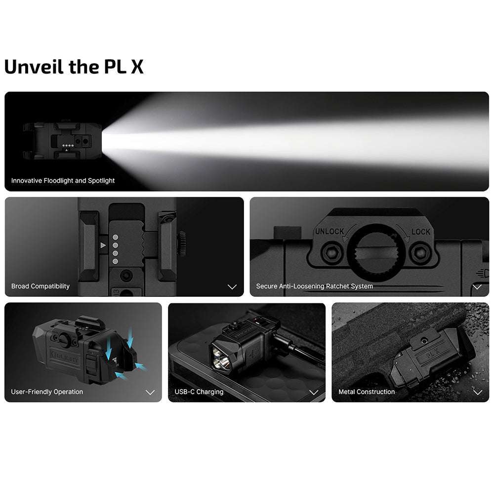Olight PL X | pisztolylámpa | 1.200 lm