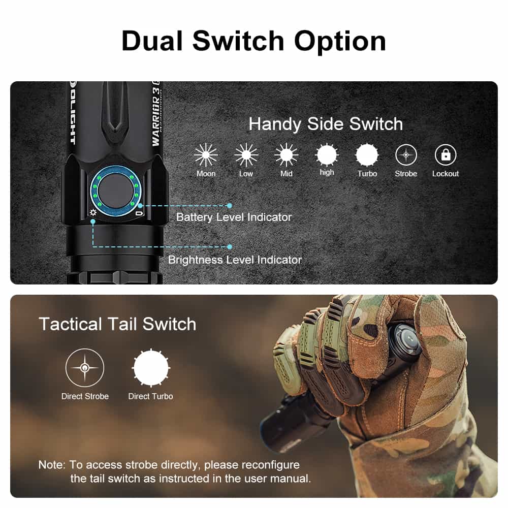 Olight Warrior 3S | taktikai lámpa | 2.300 lm