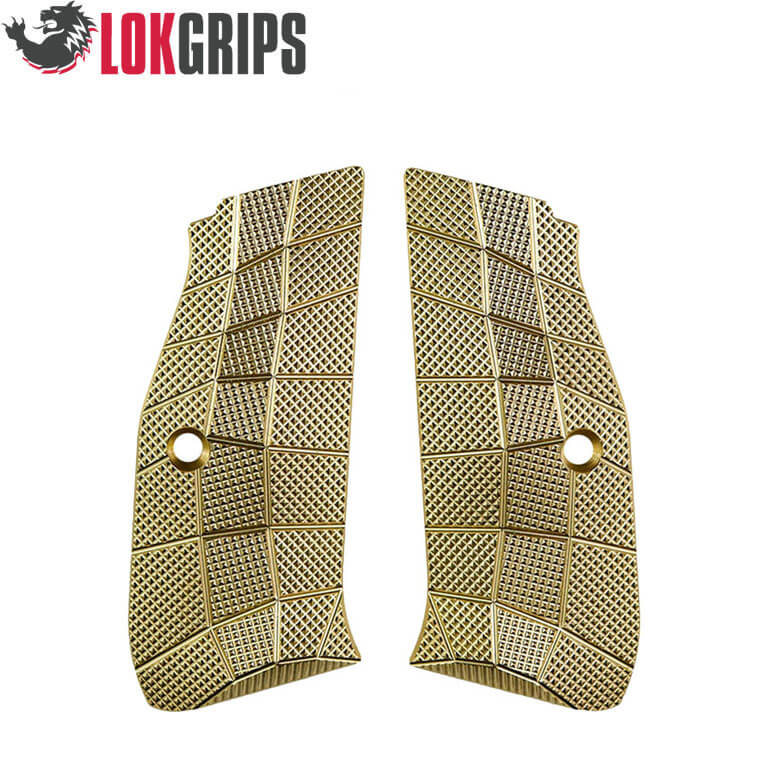 CZ 75 P-01, CZ 75 Compact brass Gridlok grips