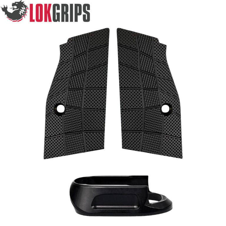 CZ Shadow 2 Compact & Carry rövid alu markolatpanelek & alu magwell | Gridlok_fekete