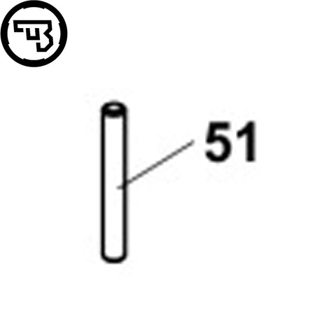 CZ Shadow 2, CZ 75B, CZ 75 SP-01 Shadow, CZ P-07 & P-09 elsütőbillentyű tengely | alkatrész #51