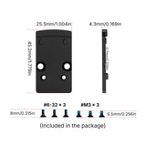 Footprint adapter | Trijicon RMR footprint-ről Shield RMSc & K-series footprintre