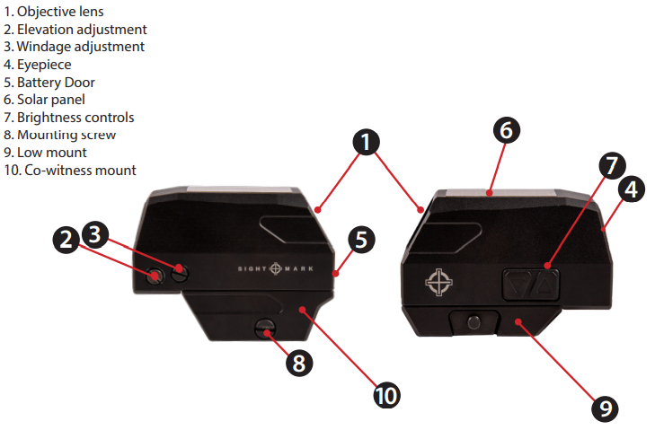 Sightmark Volta Solar vöröspontos irányzék