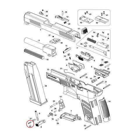 CZ P-10 tárkioldó rugó