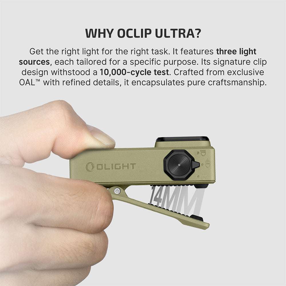Olight Oclip Ultra | 3 az 1-ben felcsíptethető EDC lámpa | 530 lm