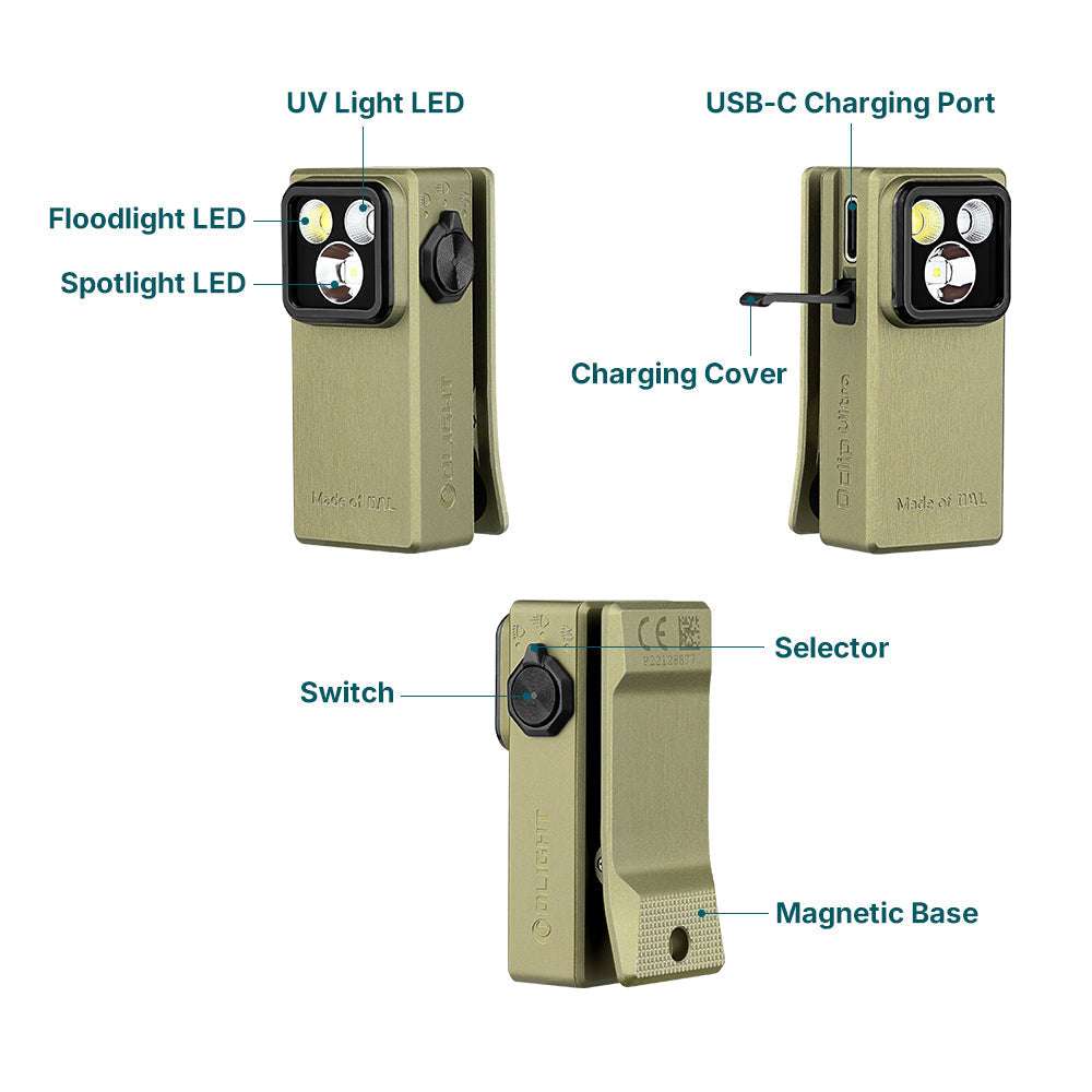 Olight Oclip Ultra | 3 az 1-ben felcsíptethető EDC lámpa | 530 lm
