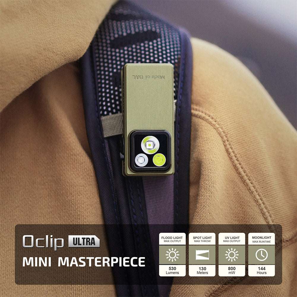 Olight Oclip Ultra | 3 az 1-ben felcsíptethető EDC lámpa | 530 lm